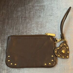 Tory Burch Brown Leather Wristlet